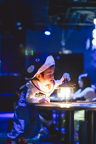 水族館のカフェでひと休み